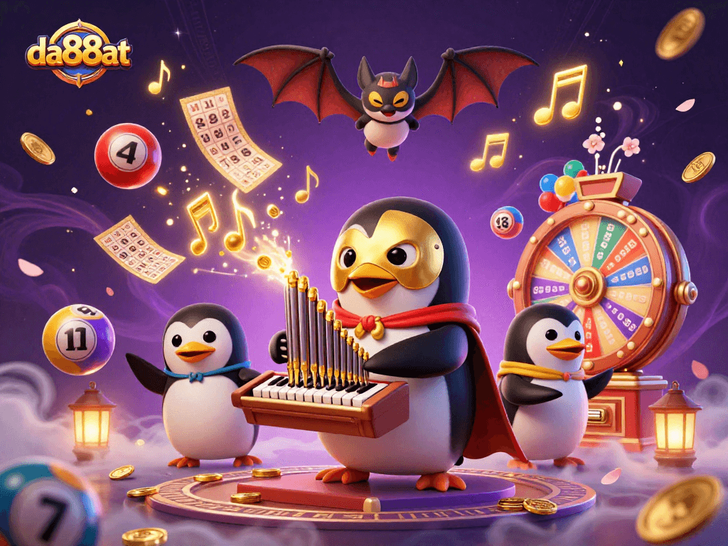 Experience thrilling lottery action at da88at with colorful balls and golden prizes in a captivating scene.