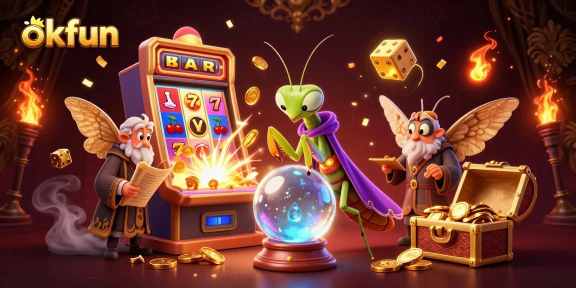 Experience the thrilling okfun jackpot with vibrant slot machines and fortune tellers.
