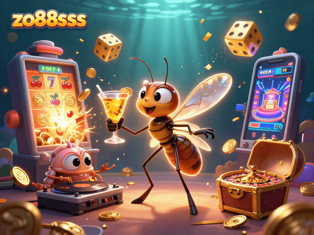 Experience thrilling gambling action with zo88sss showcasing rich 3D illustrations of exciting casino elements.