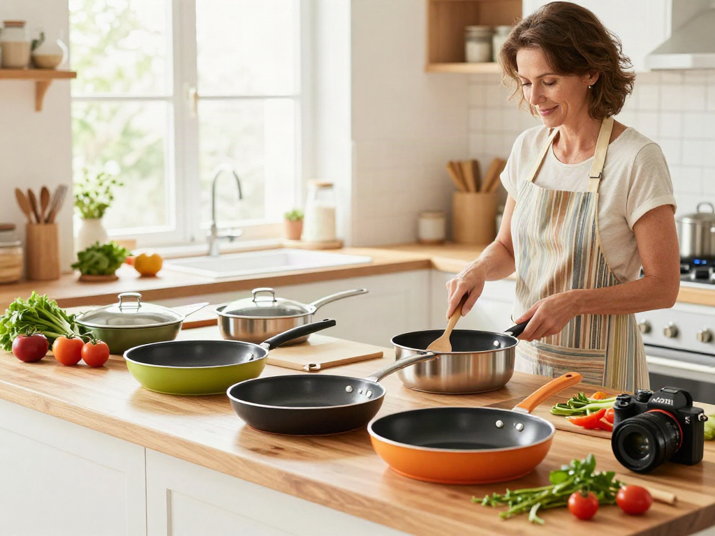 Fry pan price in bangladesh displayed in a modern kitchen with vibrant colors and fresh ingredients.