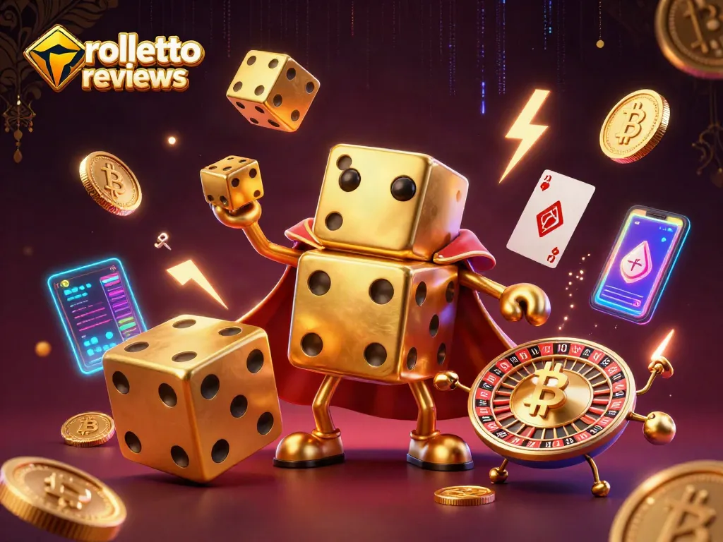 Engage with rolletto reviews through vibrant 3D illustration showcasing a dynamic casino experience.